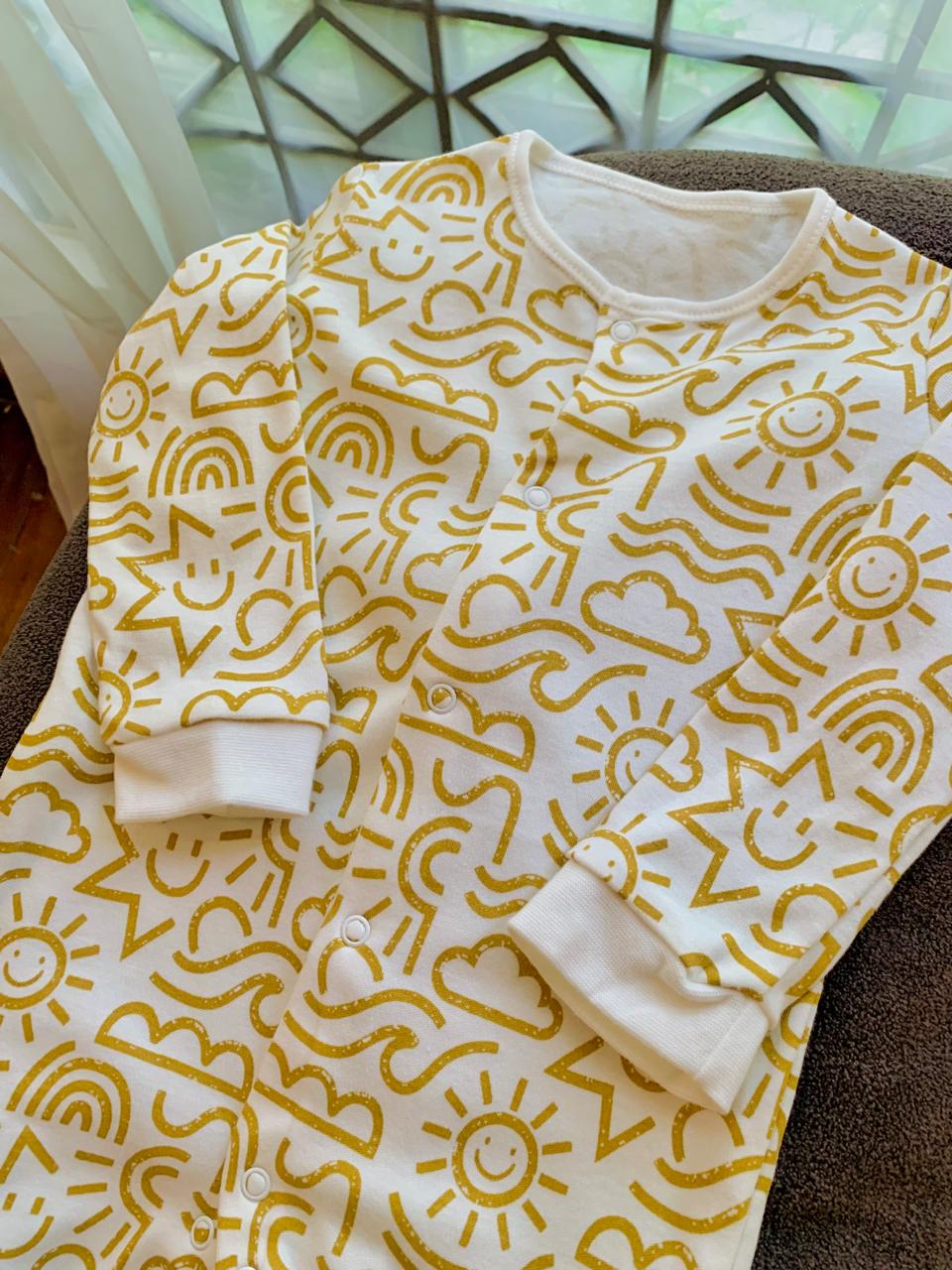 George Sun,Clouds & Stars Footless Sleepsuit