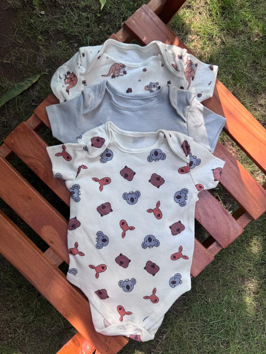 George pack of 3 koala Character print Bodysuits