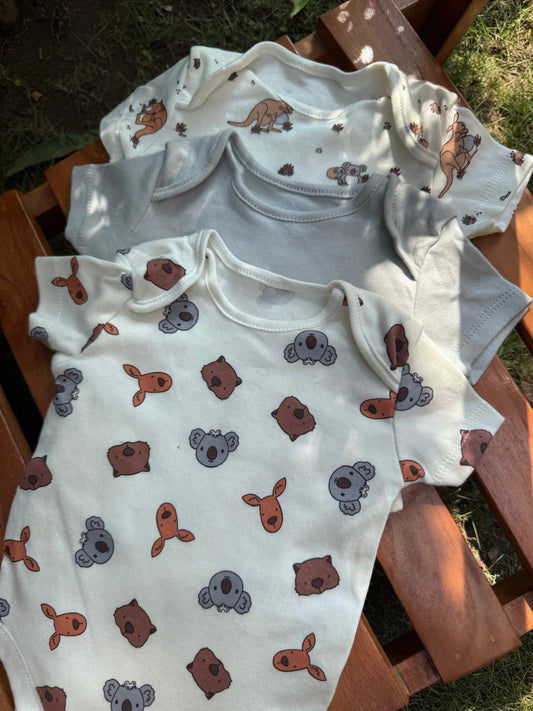 George pack of 3 koala Character print Bodysuits