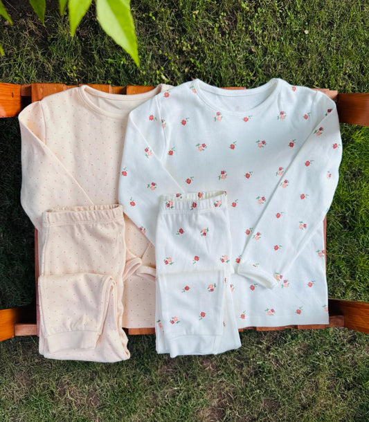George Pack of 2 Flowers & Polka dots Pyjamas Set