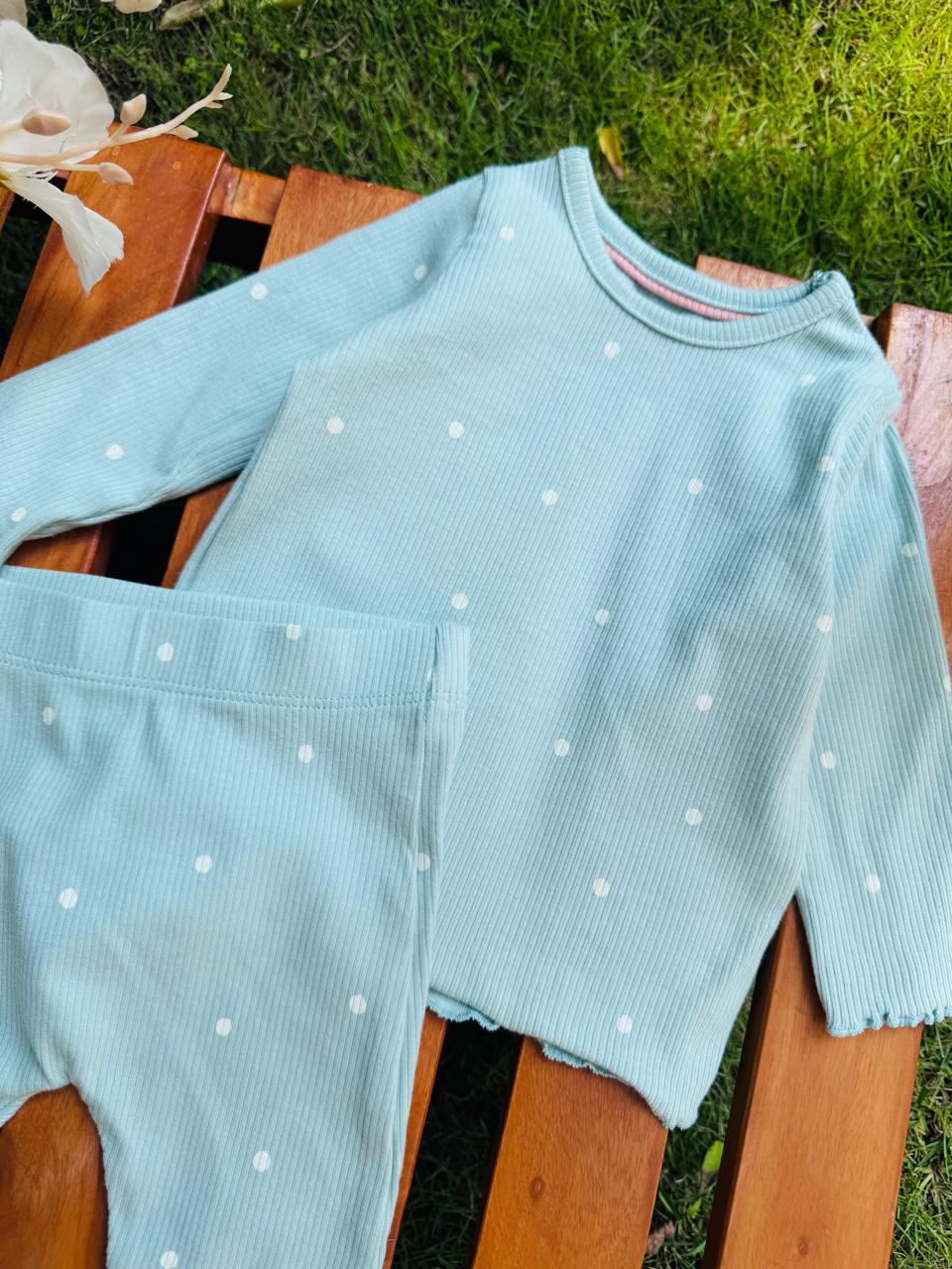 George Dots print Ribbed Pyjamas