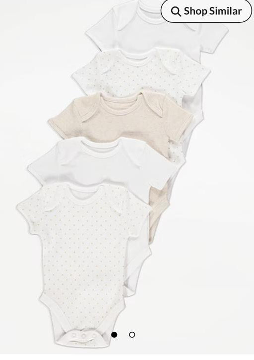 George pack of 5 Short Sleeve Bodysuits