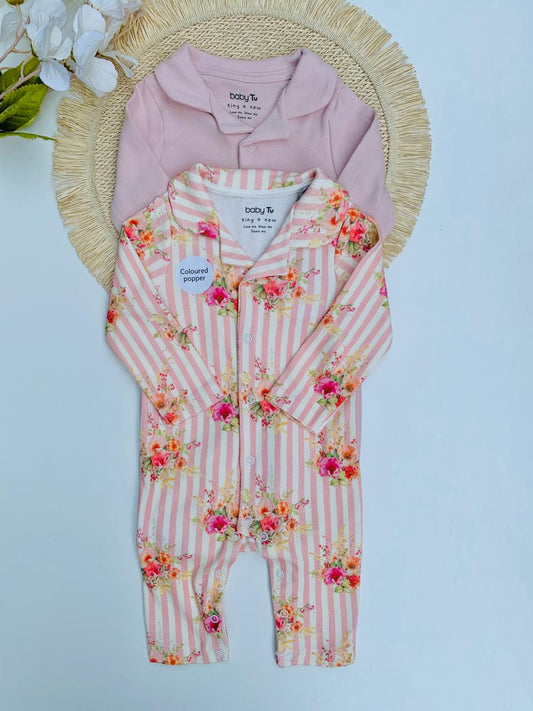 Tu Clothing Pack of 2 Floral Sleepsuits
