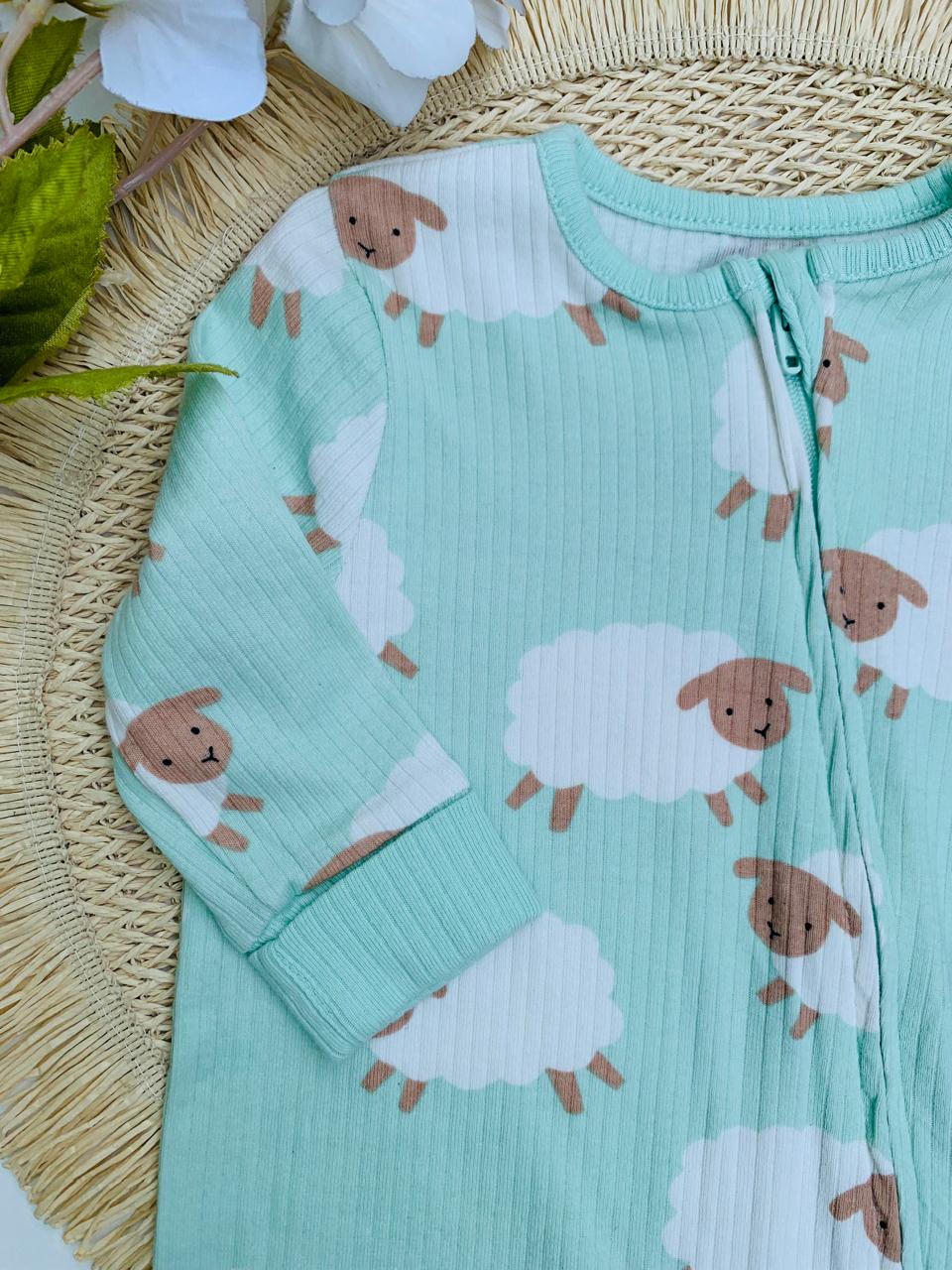 Tu Clothing pack of 2 Sheep & Duck print Sleepsuits
