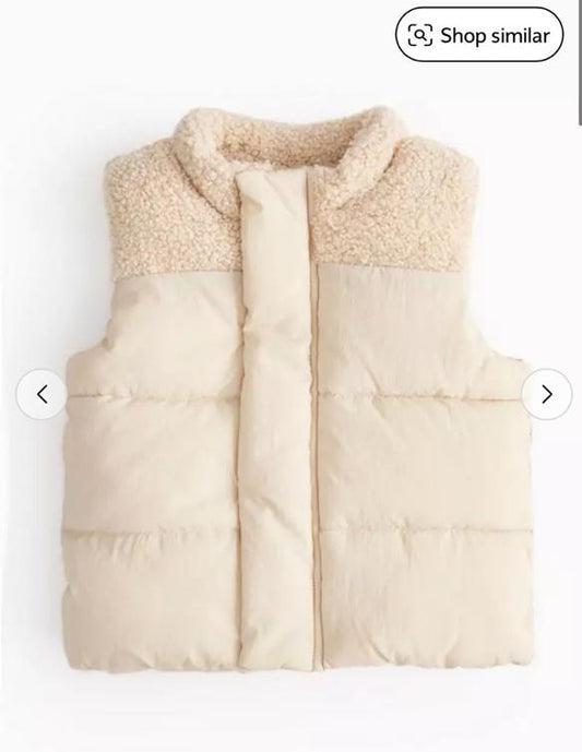 Tu Clothing Puffer Cream Jacket