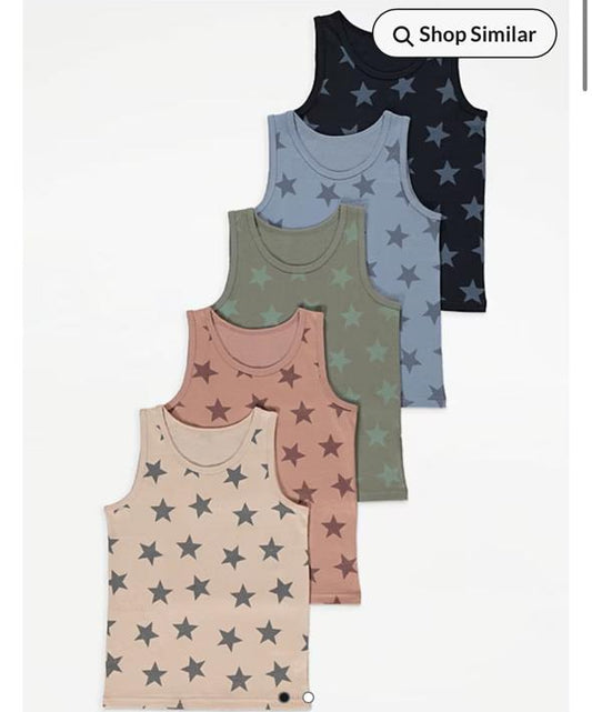George pack of 5 Vests