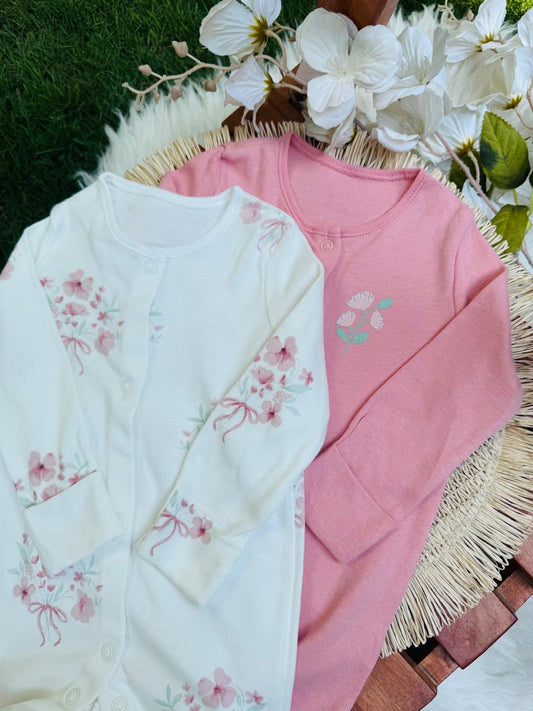 George pack of 2 Floral Slepsuits