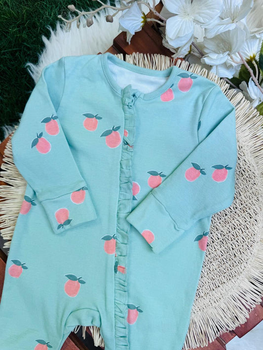 George Oranges print Sleepsuit