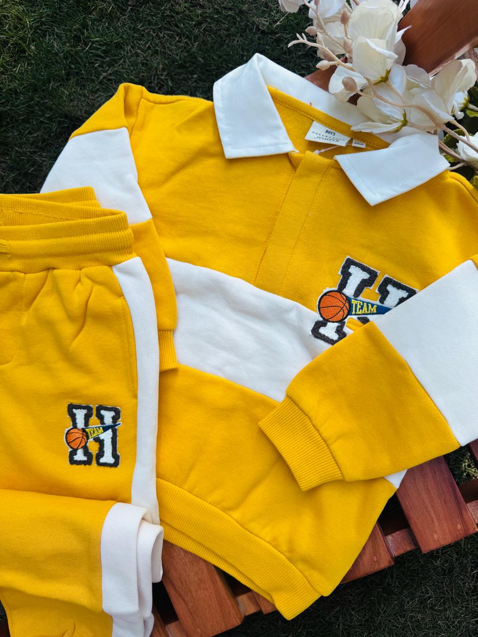 Juniors Fleece Lined Collared Shirt & Trouser Set