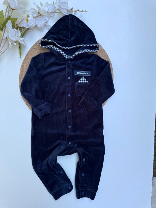 Juniors Velour " gentleman" Sleepsuit
