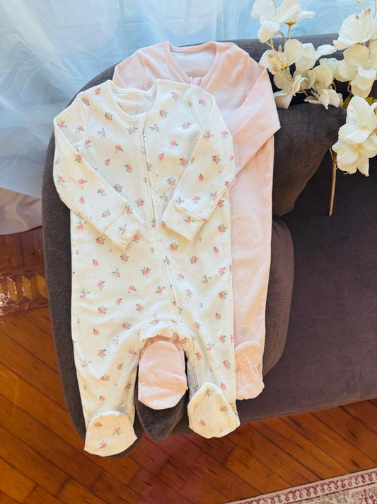 George pack of 2 Floral Sleepsuit