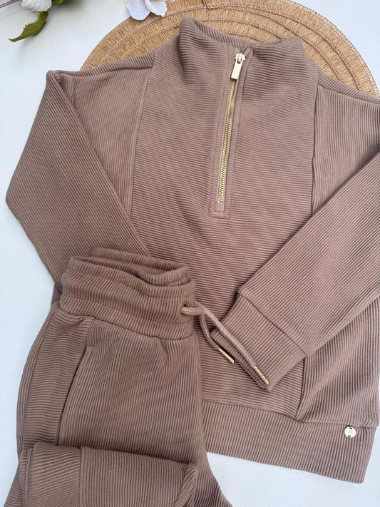 George Knitted Ribbed Shirt & Trouser Set