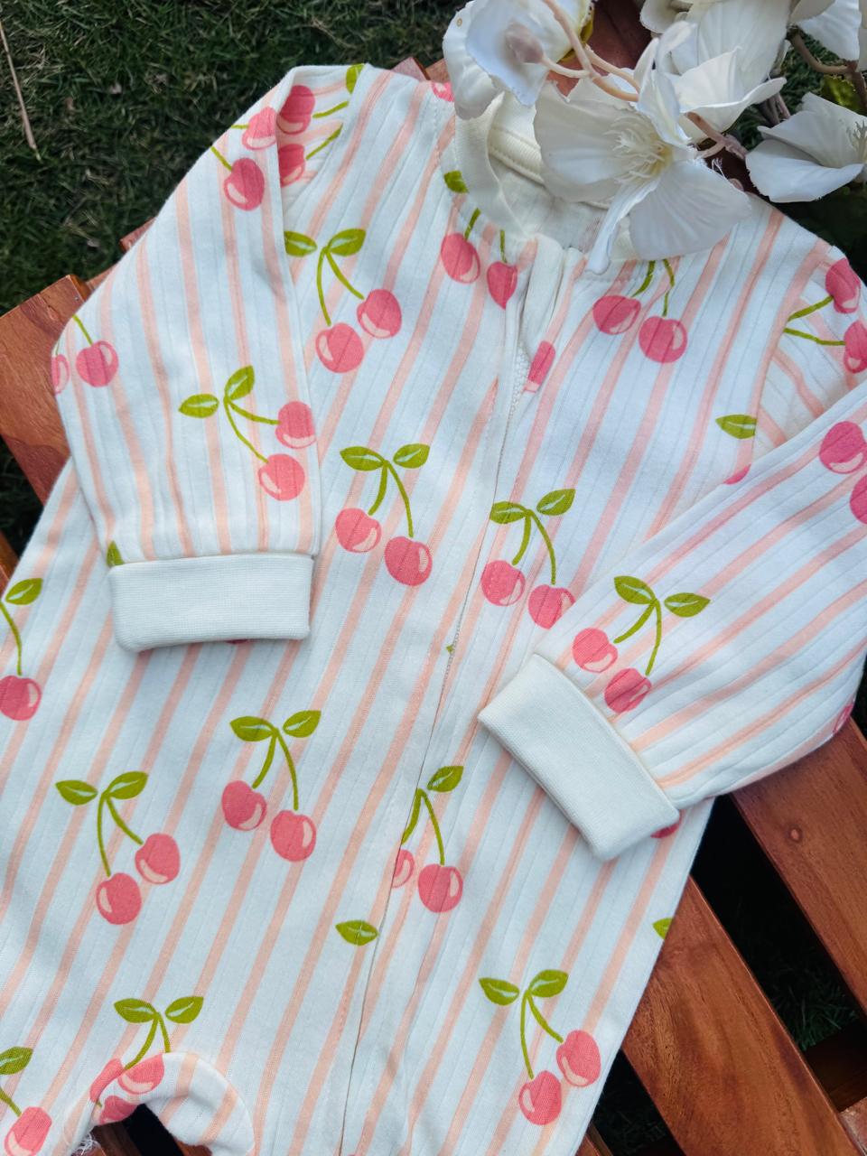 Tu Clothing Cherrys print sleepsuit