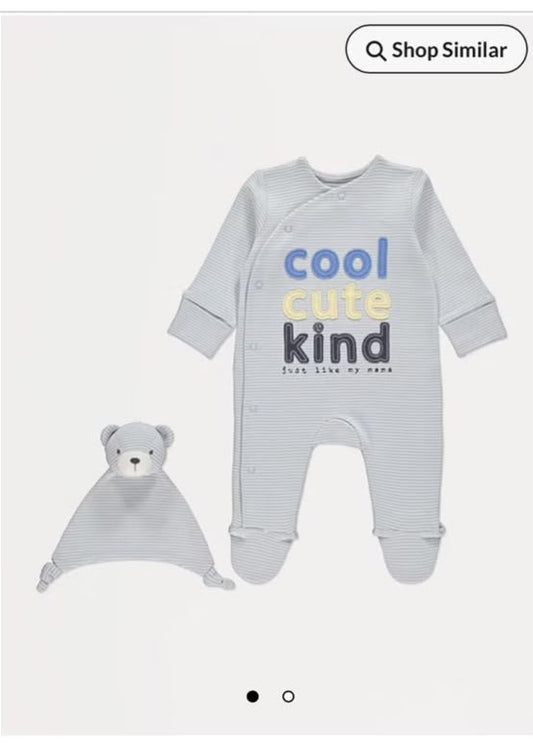 George Cool Cute Kind Sleepsuit and Comforter