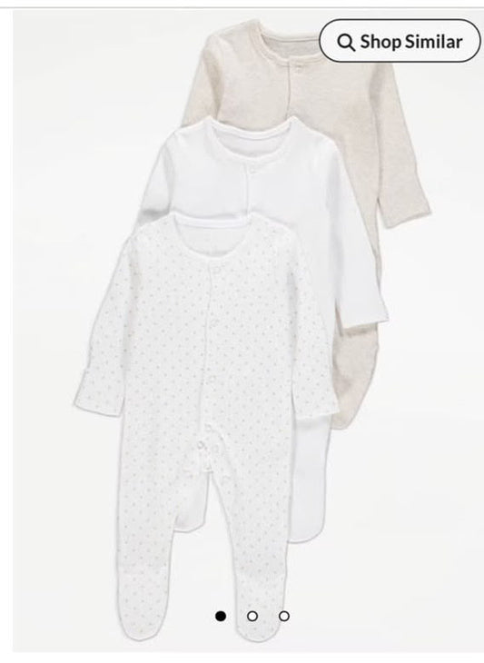 George pack of 3 Sleepsuits