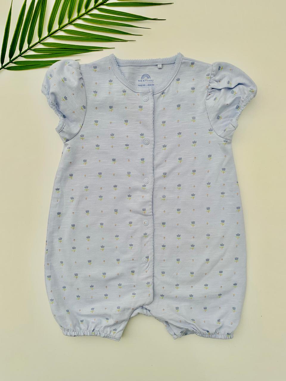 Next Floral Light Blue Romper