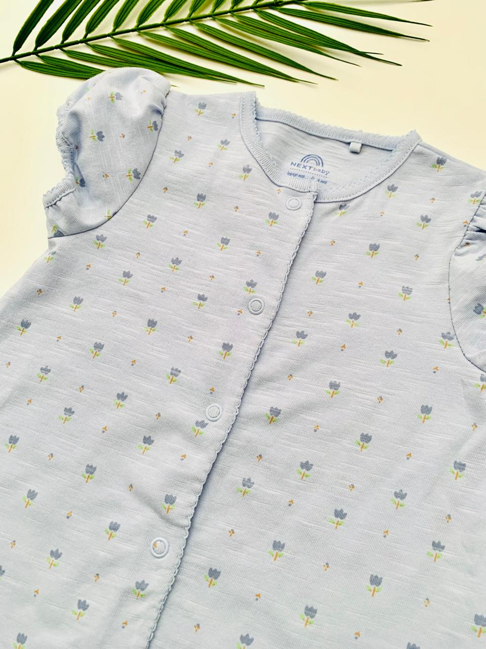 Next Floral Light Blue Romper