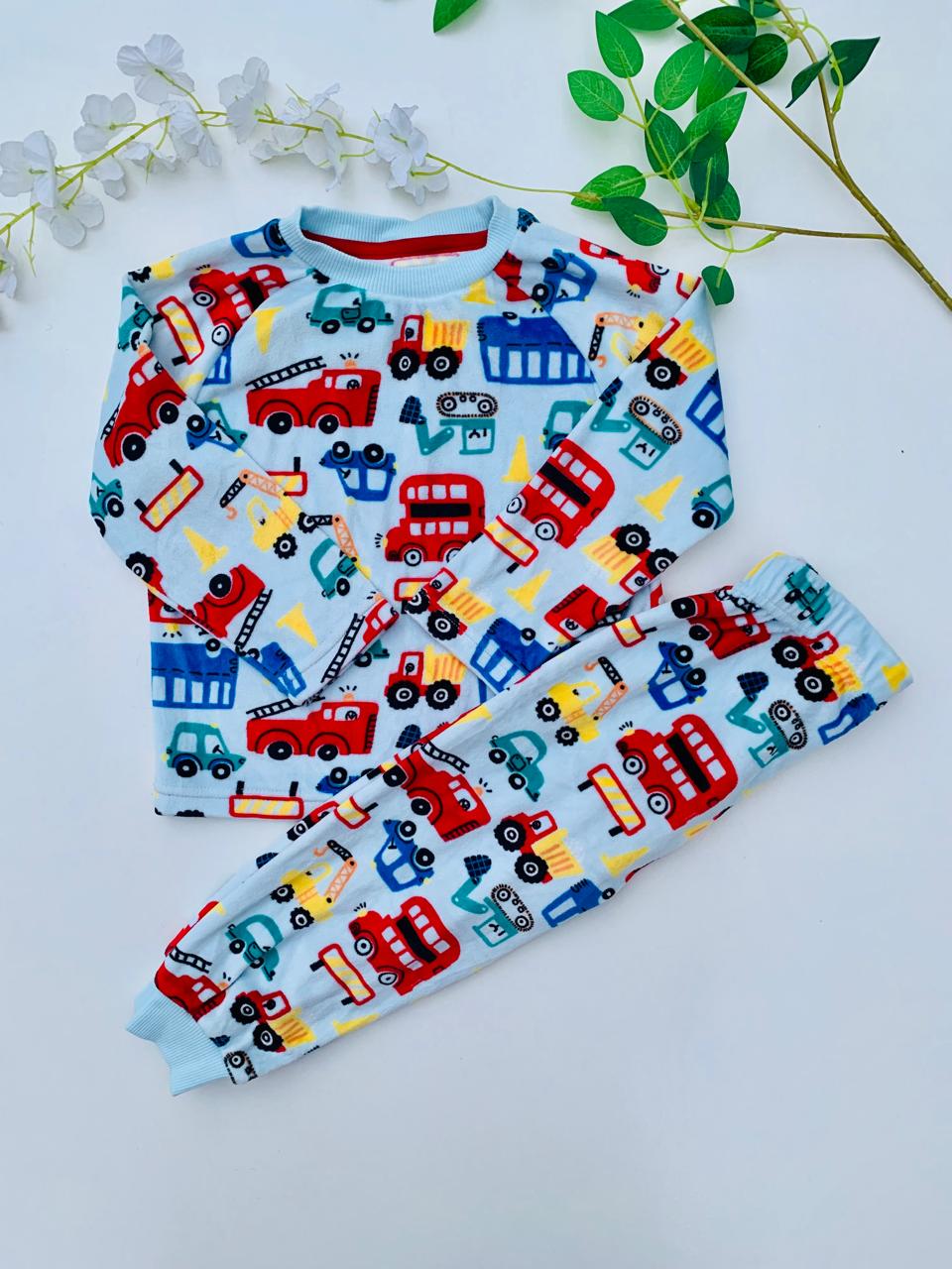 Matalan Velour Trucks Shirt & Trouser Set