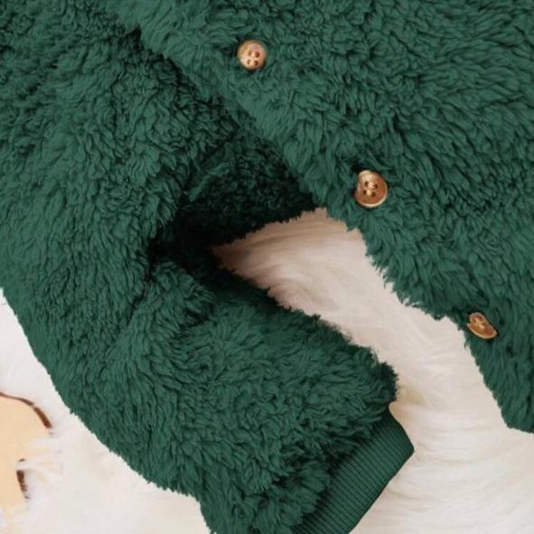 SHEIN Dark Green Sherpa Sleepsuit