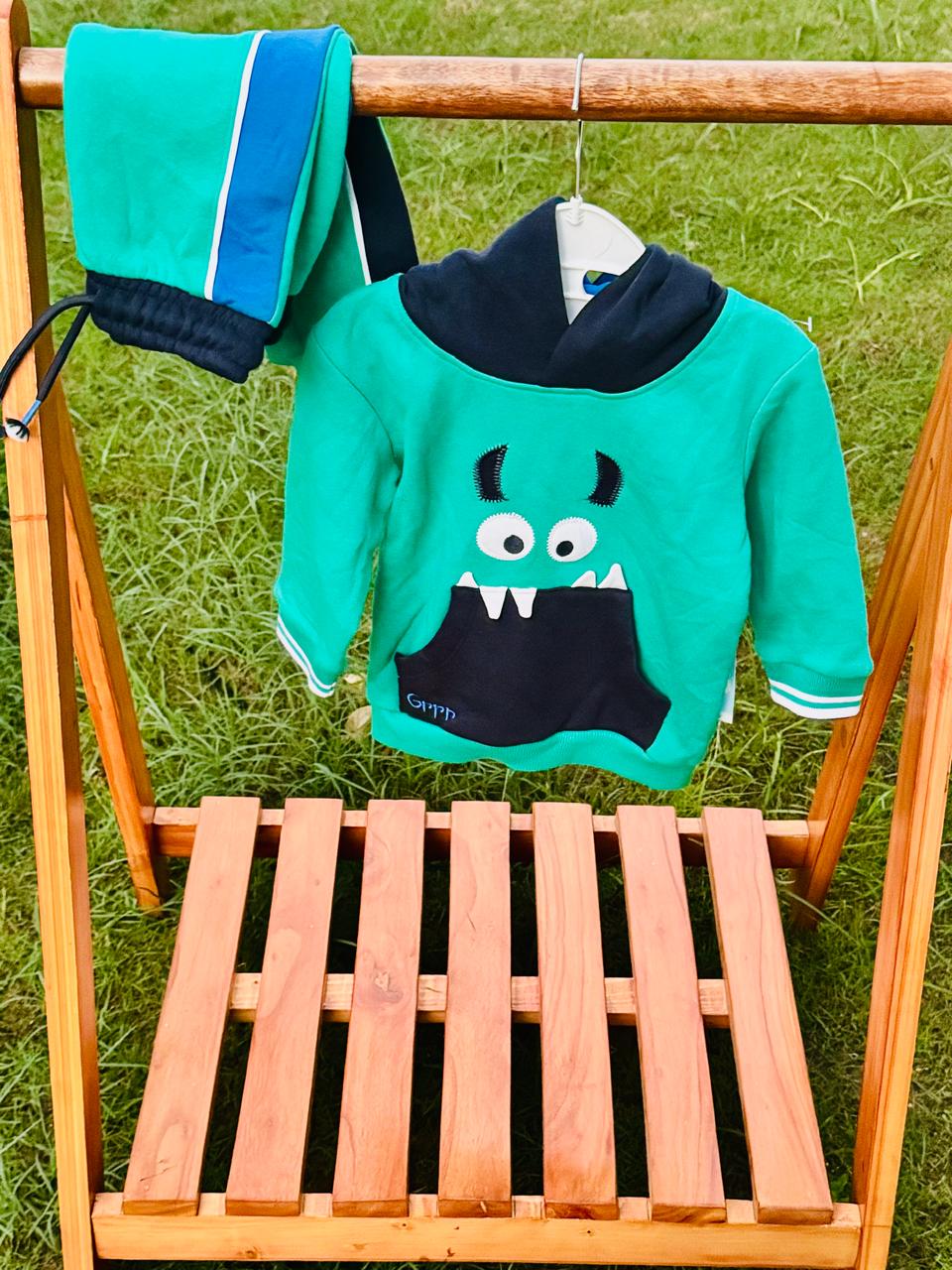 Matalan Fleeced Lined Hooded Shirt & Trouser Set