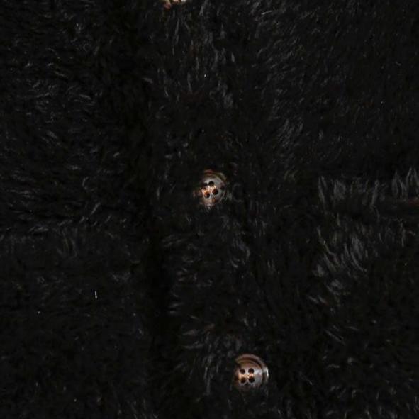 SHEIN Sherpa Black Hooded Jacket
