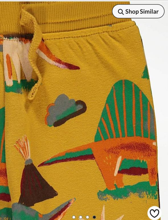 George Pack of 2 Dinosaurs Sweat Trousers Set