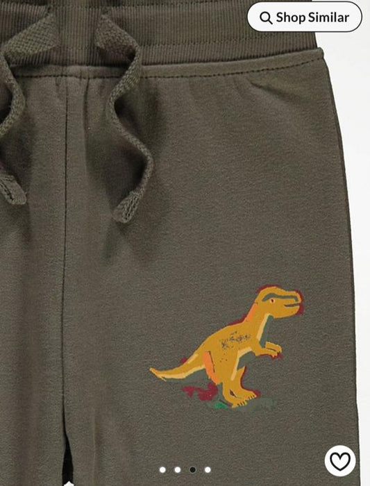 George Pack of 2 Dinosaurs Sweat Trousers Set