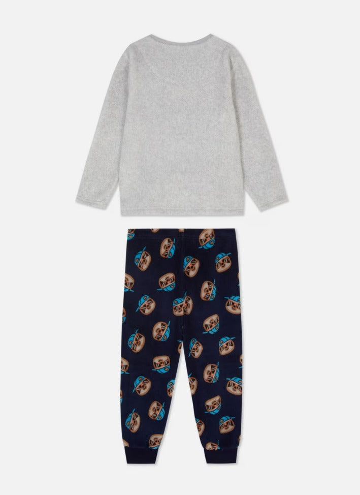 Primark "Just Chill" Fleeced Shirt & Trouser Set