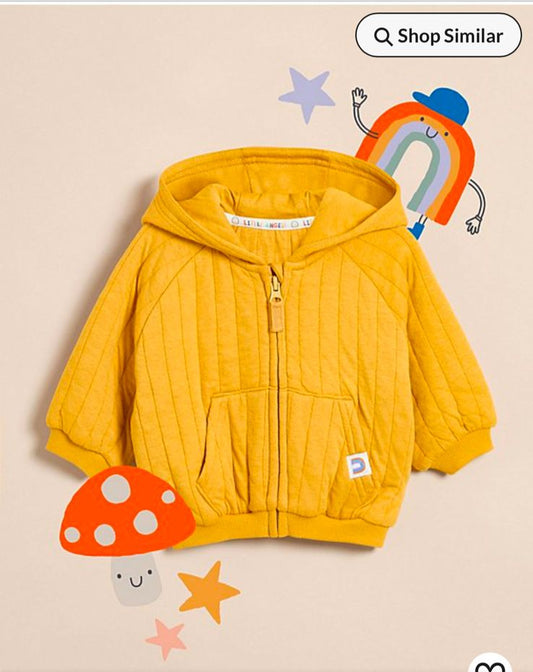 George Little angle zipped Quilted Hoodie