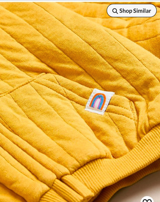 George Little angle zipped Quilted Hoodie