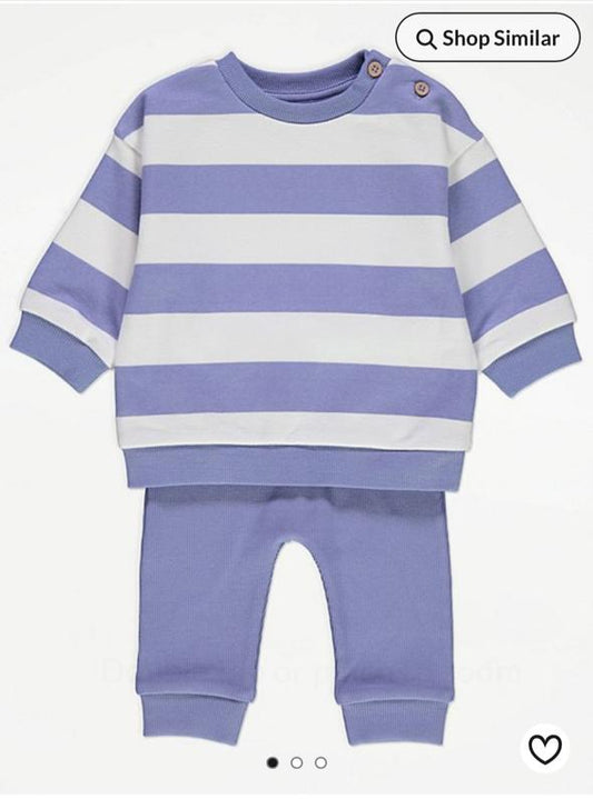 George Stripes Sweatshirt & Trouser Set