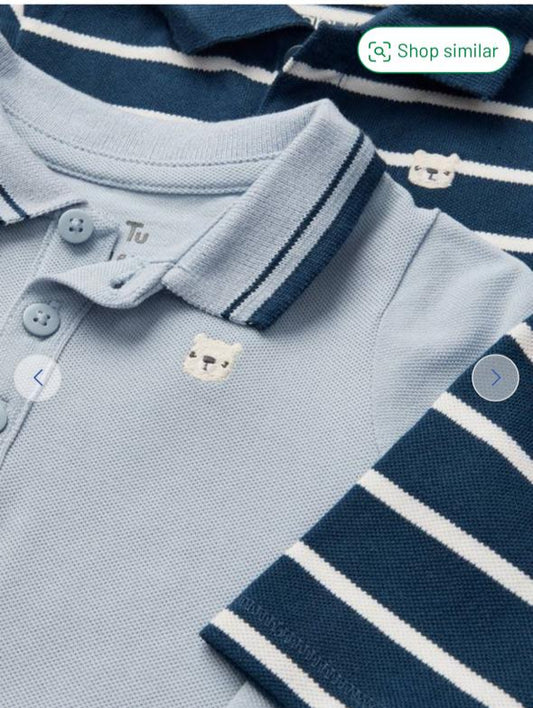 TU Clothing Polo Style Pack Of 2 Body-Shirts