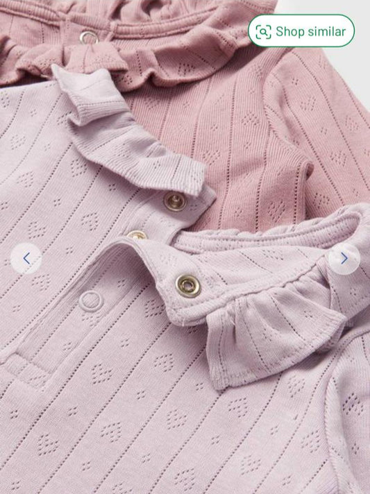 Tu Clothing Textured Frill Pack of 2 Body-shirts