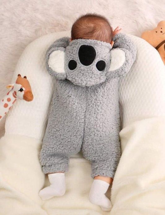 SHEIN Sherpa Koala Zipped Pramsuit