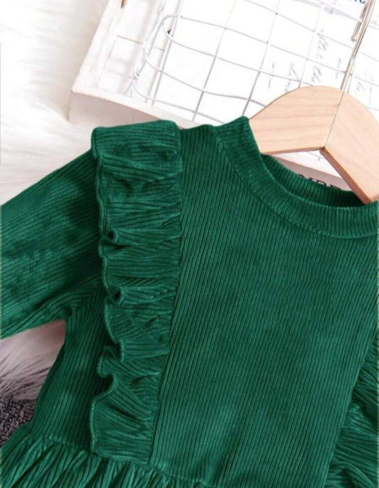 SHEIN Knitted Frock & Trouser Set