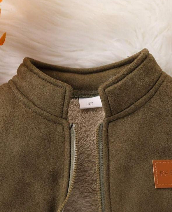 Shein Thermal Lined Thicken Faux Fur Zipped Jacket