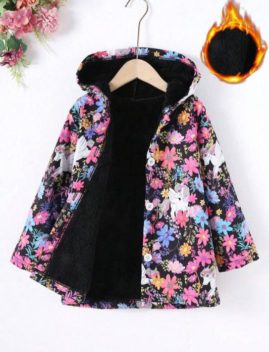 Shein Floral Woollen lined Long Coat