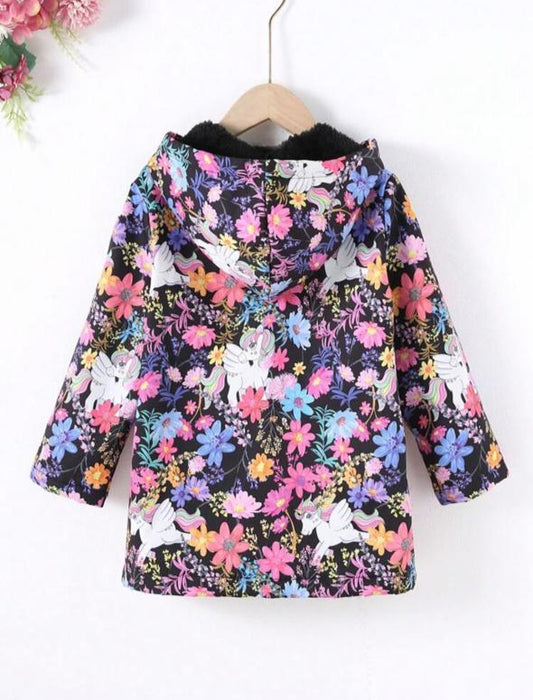 Shein Floral Woollen lined Long Coat