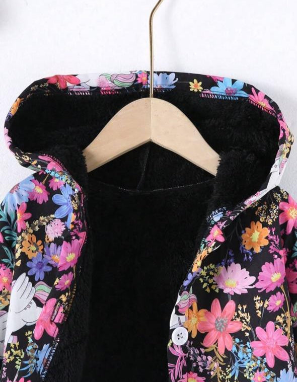 Shein Floral Woollen lined Long Coat