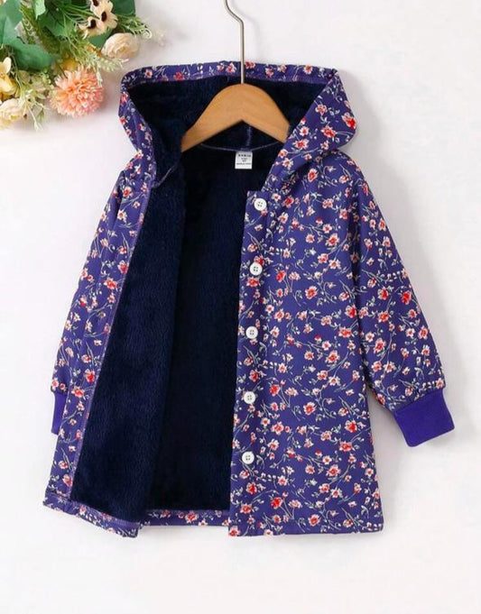 Shein Floral Woollen lined Long Coat