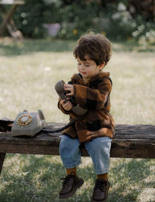 SHEIN Woollen Checked Coat