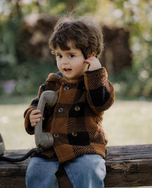 SHEIN Woollen Checked Coat