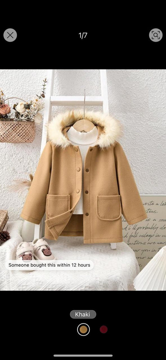SHEIN Woollen Long Coat