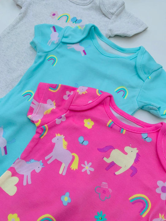 George Pack of 3 Half Sleeves Bodysuits