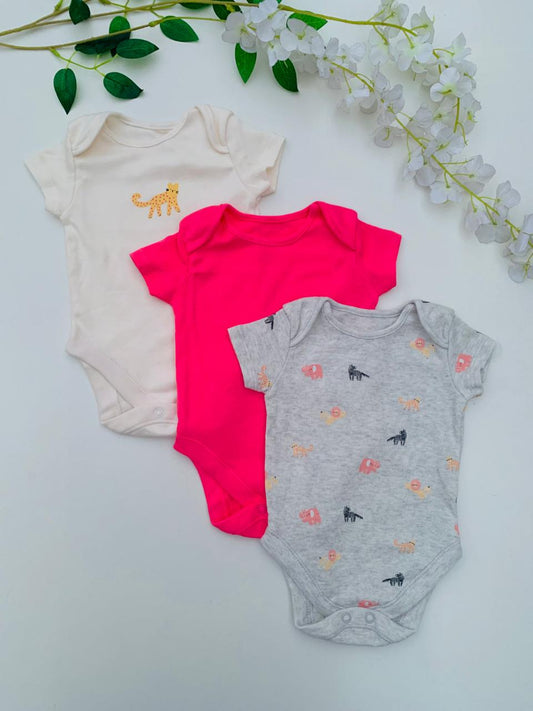 George Pack of 3 Half Sleeves Bodysuits