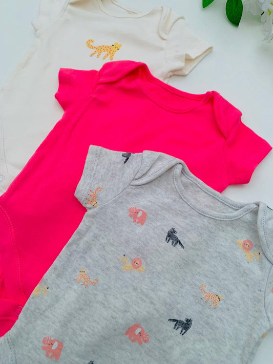 George Pack of 3 Half Sleeves Bodysuits