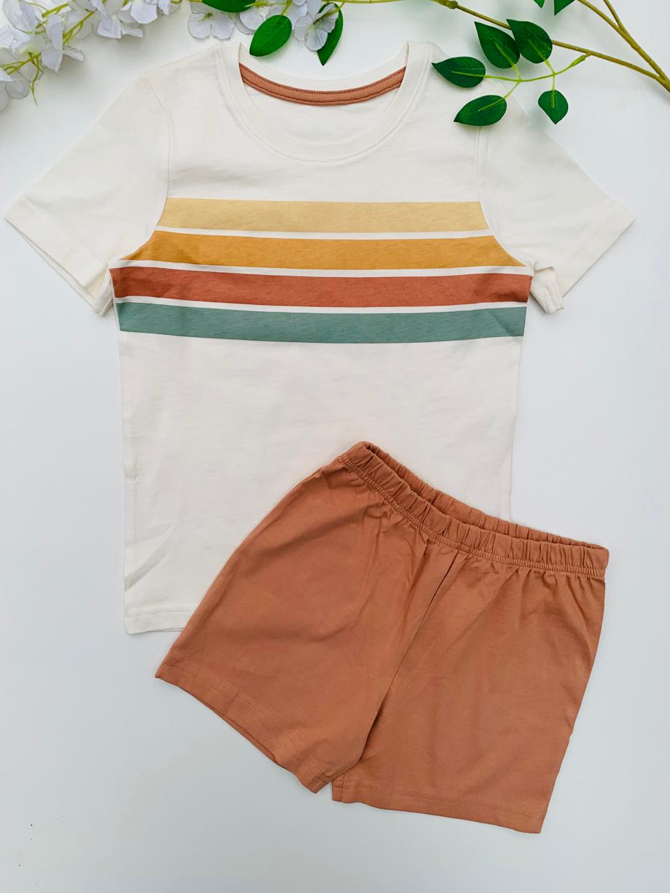 George Stripe Shirt & Short Set