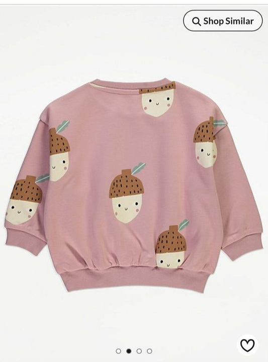 George Smiley Acorn Sweatshirt & Tights Set