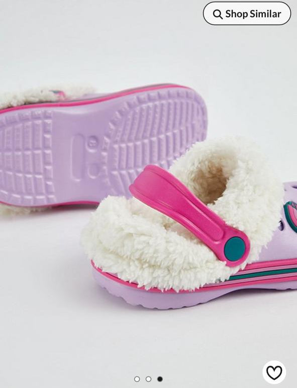 George Lilac Faux Fur Lined Clogs