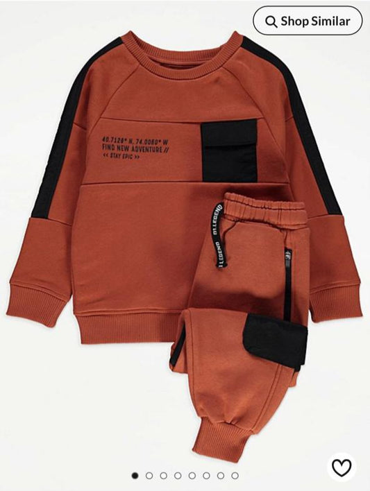 George Rust Sweatshirt & Cargos Set